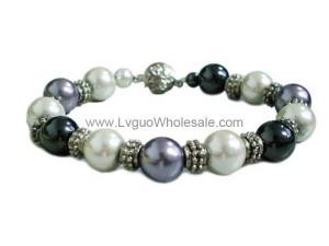 Hematite Stone Beaded Stretch Bracelet